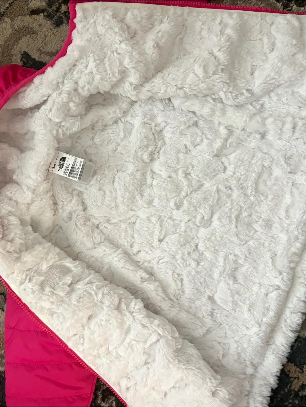 NWT North Face Kids Pink Reversible Jacket